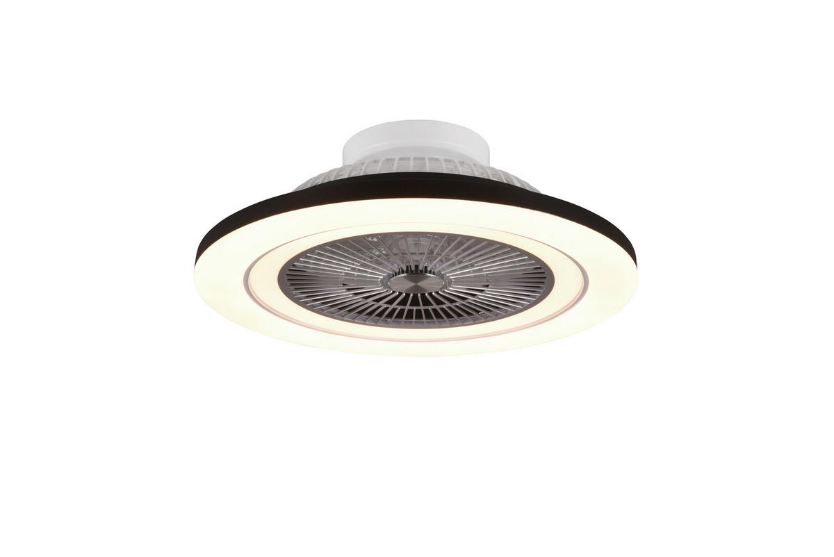 STROPNÝ VENTILÁTOR, 58/20 cm  - priehľadné/čierna, Basics, plast (58/20cm) - Mican