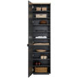 GARDEROBENSCHRANK  in 50/200/40 cm  - Anthrazit/Schwarz, Design, Holzwerkstoff/Metall (50/200/40cm) - Dieter Knoll