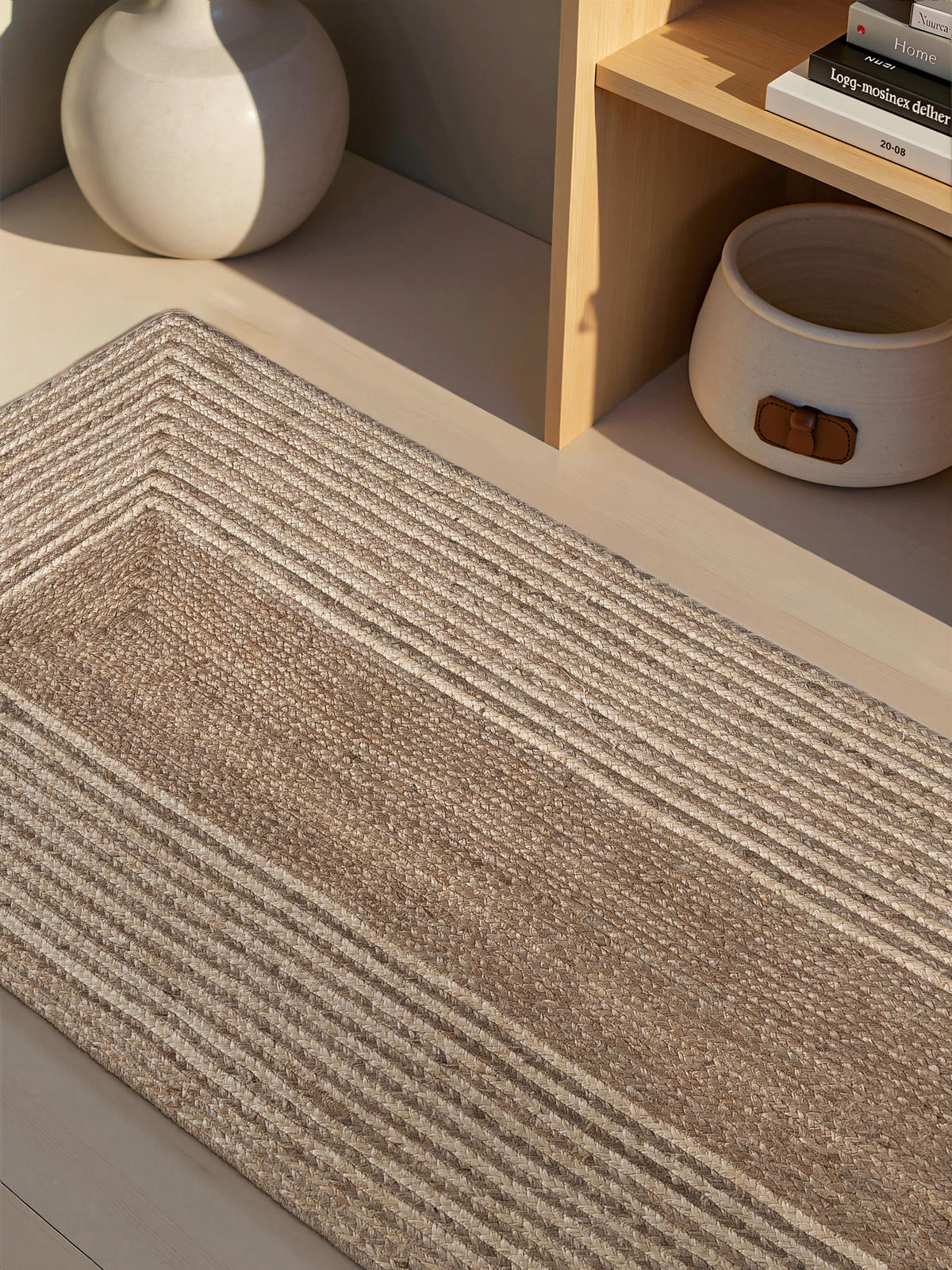 LÄUFER 80/300 cm Juno  - Graubraun/Creme, Natur, Textil (80/300cm) - Hanse Home