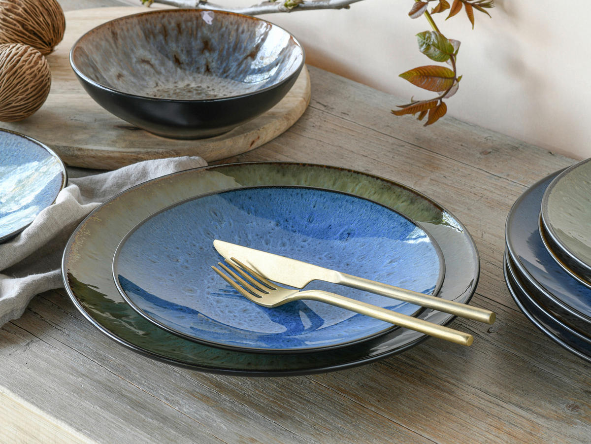 KOMBINOVANÝ SERVIS, 16-dielne, kamenina - viacfarebná, Lifestyle, keramika (40/26/31cm) - Creatable