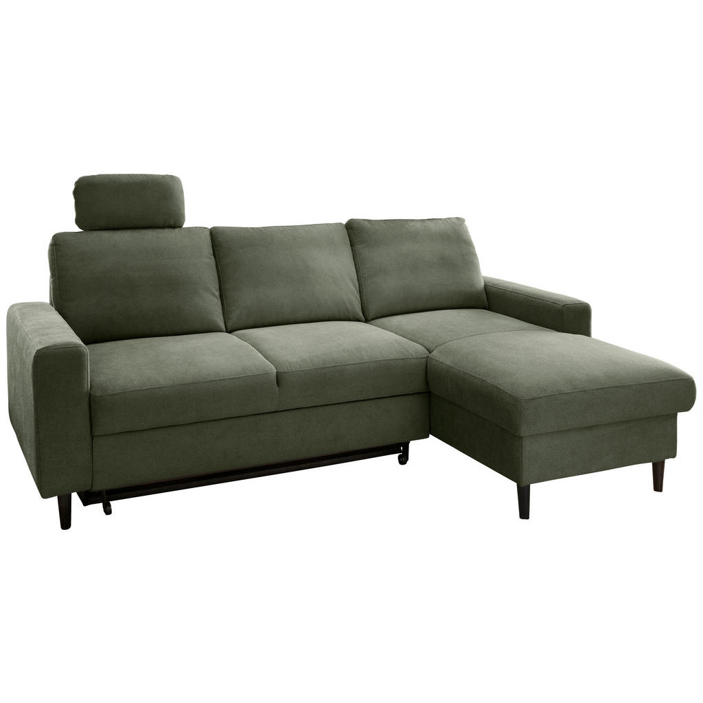 Thumbnail - Livetastic Eckschlafsofa Passione, Dunkelgrün, Textil, Buche, Uni, 4-Sitzer, 234x147 cm, Made in EU, Typenauswahl, Rücke...