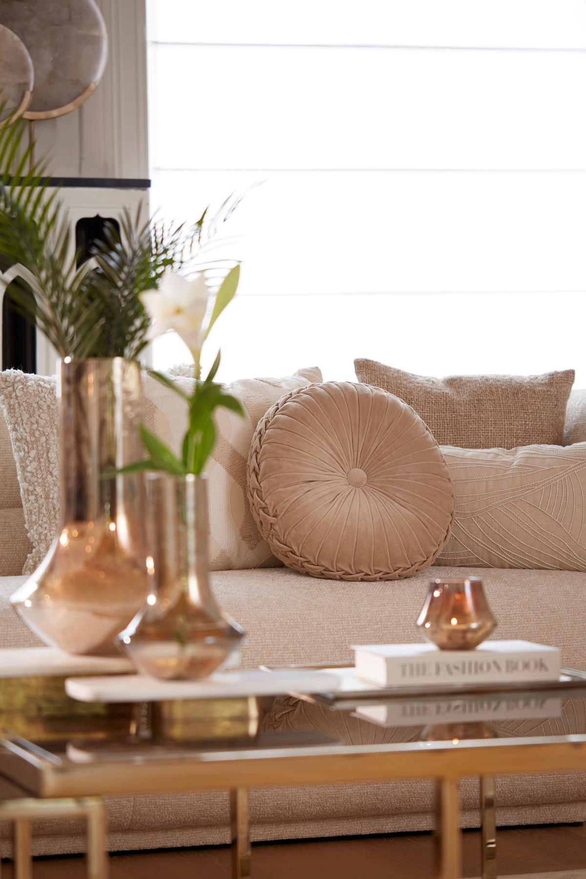 ZIERKISSEN 40 cm    - Goldfarben, LIFESTYLE, Textil (40cm) - Light & Living