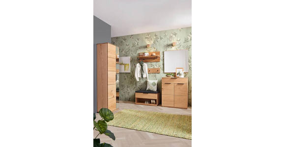 GARDEROBE 6-teilig  in 270/202/38 cm  - Eichefarben/Anthrazit, Natur, Holz/Textil (270/202/38cm) - Linea Natura