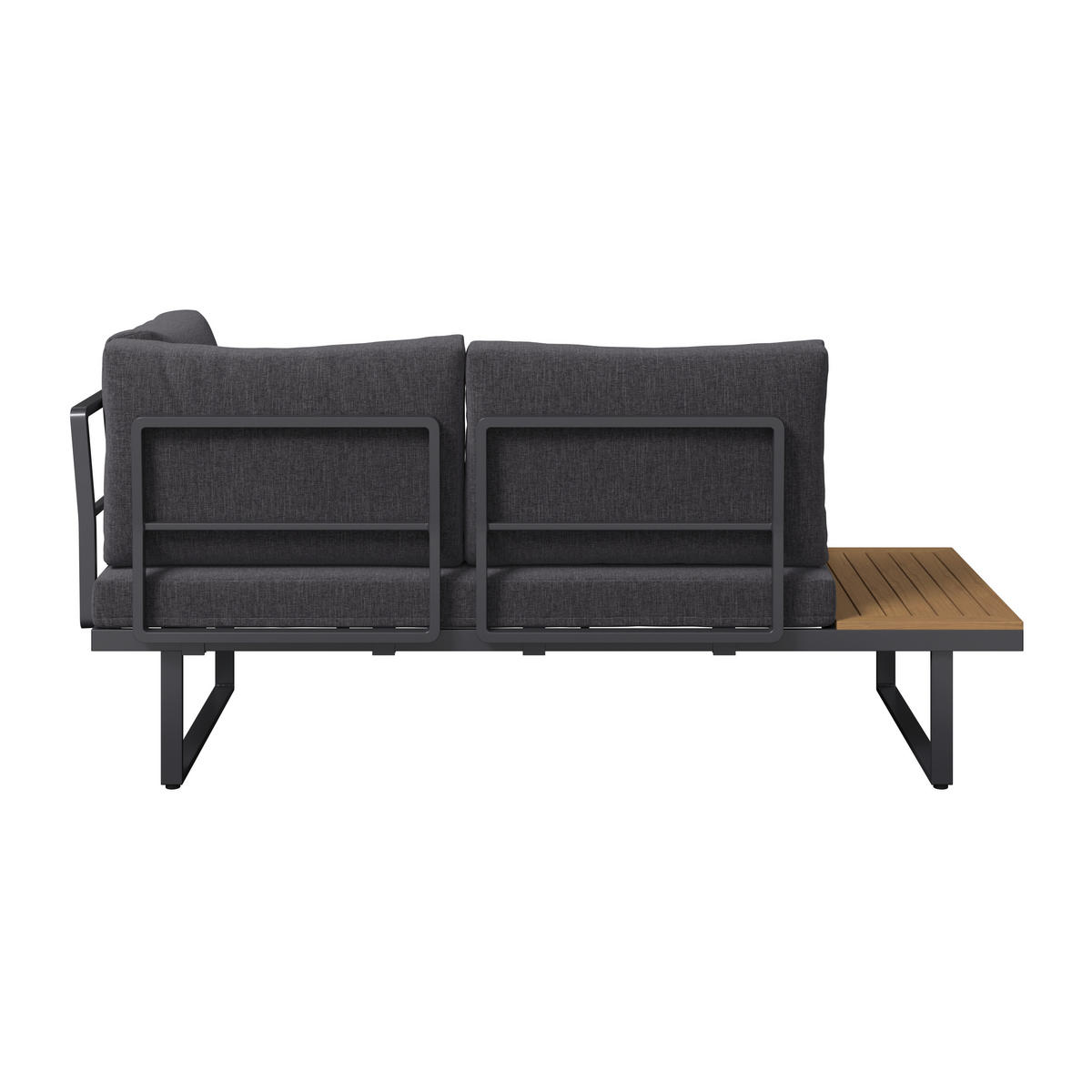 LOUNGEGARNITUR Aluminium, Stahl  - Dunkelgrau/Naturfarben, MODERN, Kunststoff/Textil - Ambia Garden