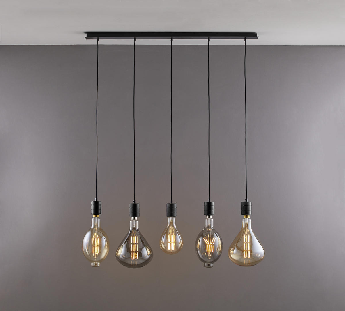 HÄNGELEUCHTE 115/10/120 cm  - Schwarz, Design, Metall (115/10/120cm) - Marama