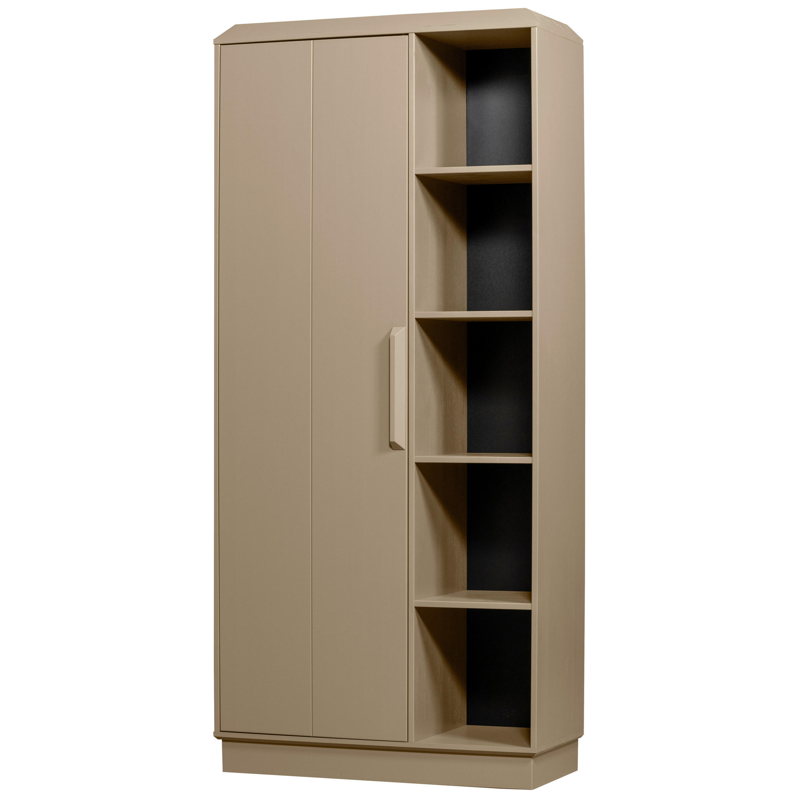 GARDEROBENSCHRANK Lowen  in 100/221/44 cm  - Schlammfarben, Design, Holz/Holzwerkstoff (100/221/44cm) - Livetastic