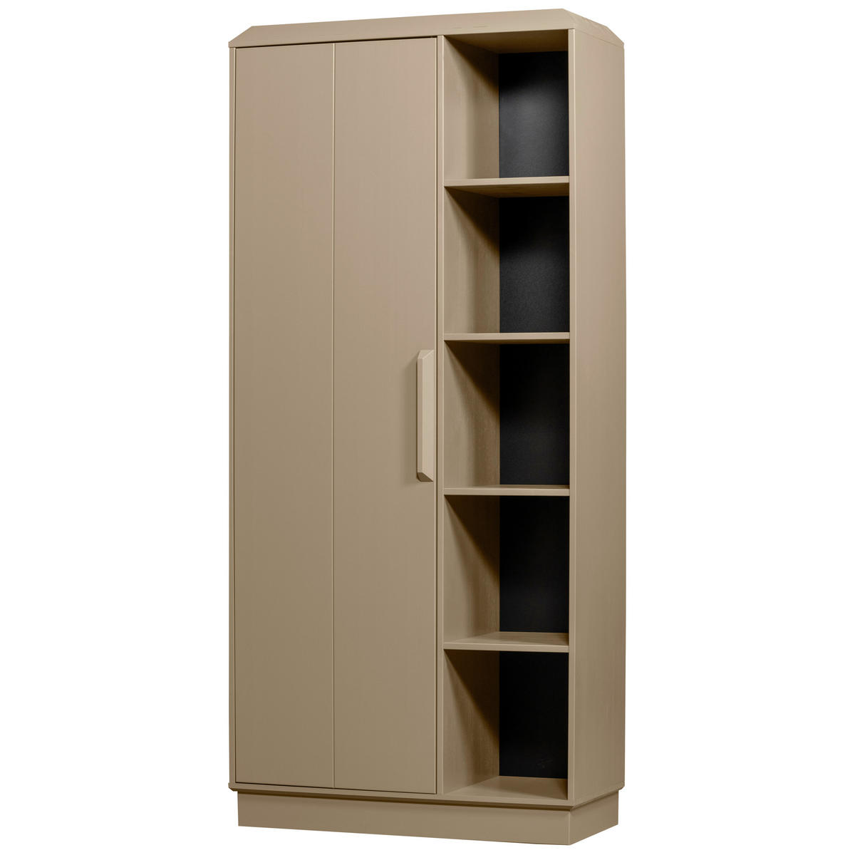 GARDEROBENSCHRANK Lowen  in 100/221/44 cm  - Schlammfarben, Design, Holz/Holzwerkstoff (100/221/44cm) - Livetastic