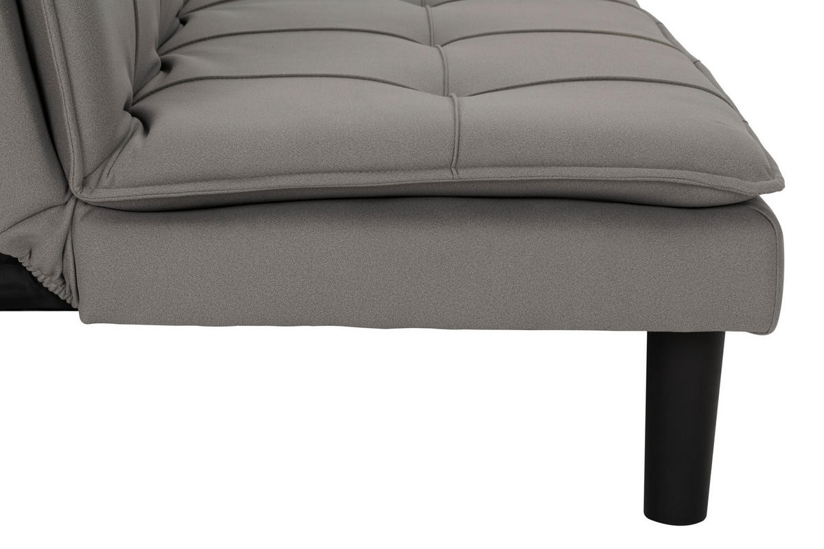 SCHLAFSOFA in Textil Grau  - Schwarz/Grau, Basics, Kunststoff/Textil (180/79/91cm) - P & B