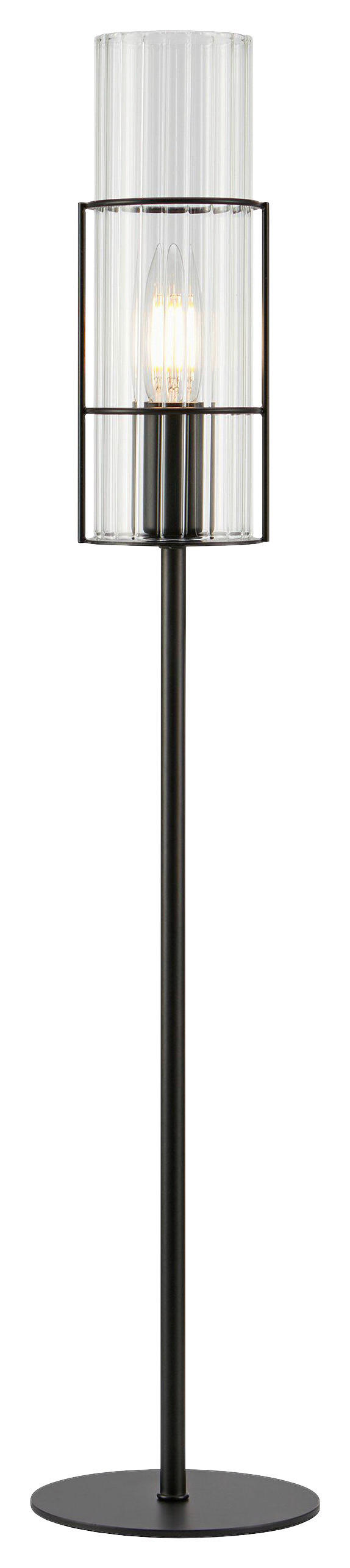 TISCHLEUCHTE - Transparent/Schwarz, Basics, Glas/Metall (13/65cm) - Markslöjd