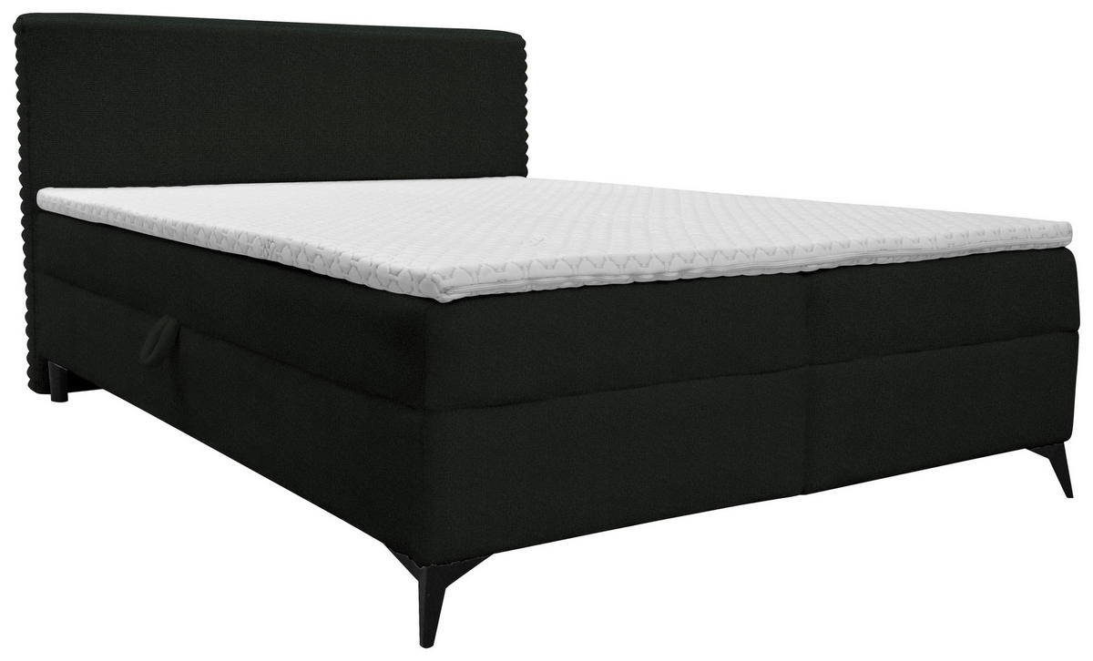 BOXBETT 180/200 cm  in Schwarz  - Schwarz, Design, Holz/Holzwerkstoff (180/200cm) - Xora