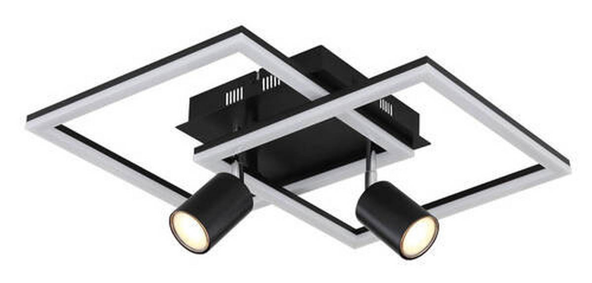 PLAFONIERĂ CU LED - opal/negru, Design, plastic/metal (42/42/19cm) - Globo