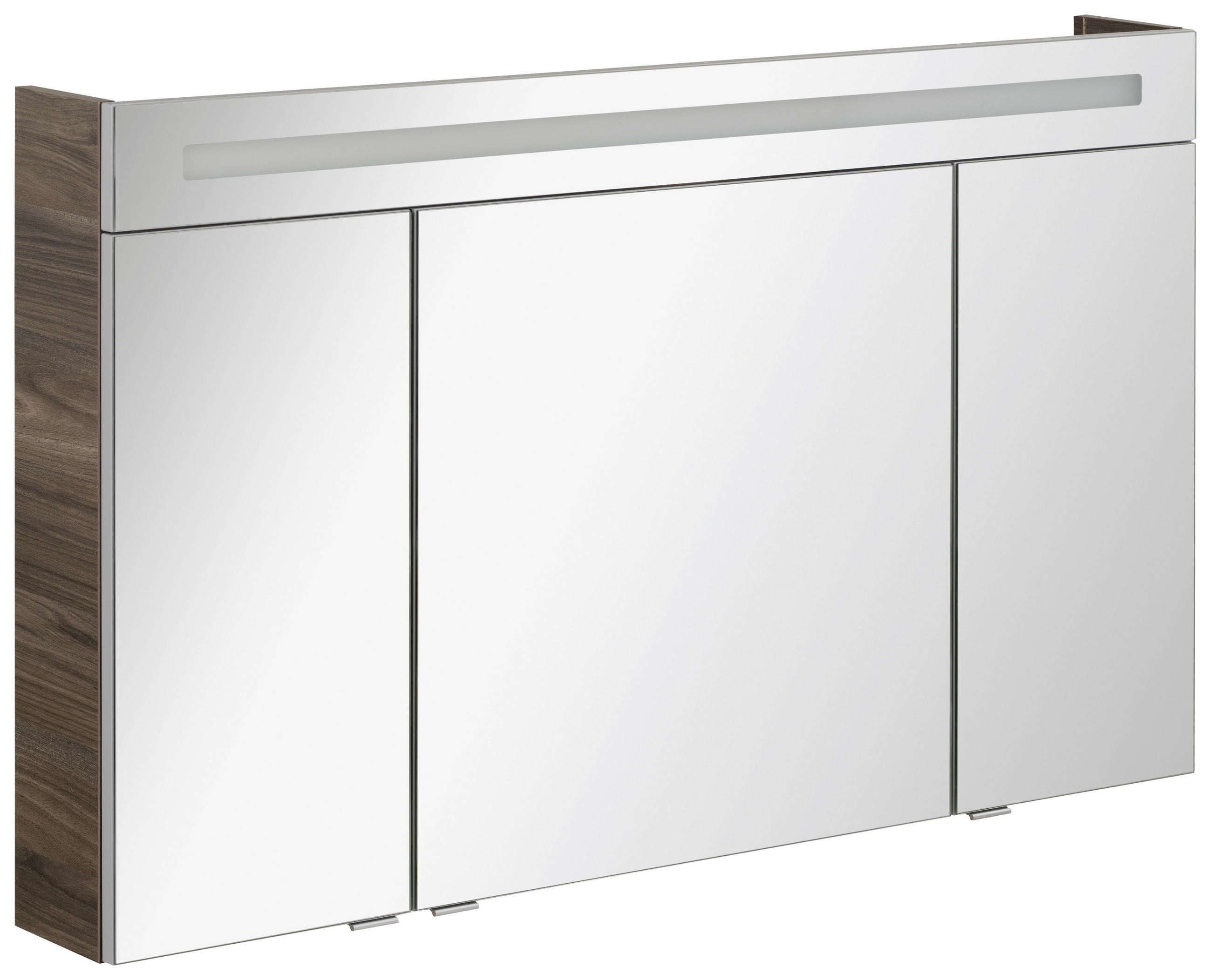 SPIEGELSCHRANK Ulmefarben - Ulmefarben/Alufarben, MODERN, Glas/Holzwerkstoff (120/71/16cm) - MID.YOU