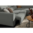 ECKSOFA in Feincord Grau  284/205 cm  - Schwarz/Grau, Design, Kunststoff/Textil (284/205cm) - Xora