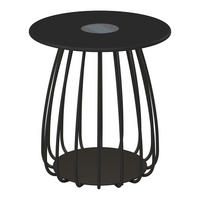 LOUNGETISCH 50/50/49 cm Metall  - Schwarz, Design, Metall (50/50/49cm) - Ambia Garden