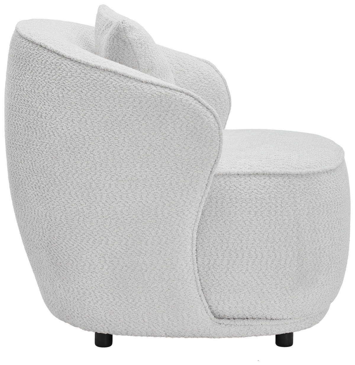 SESSEL in Bouclé Weiß  - Weiß, MODERN, Textil/Metall (76/83/74cm) - Livetastic