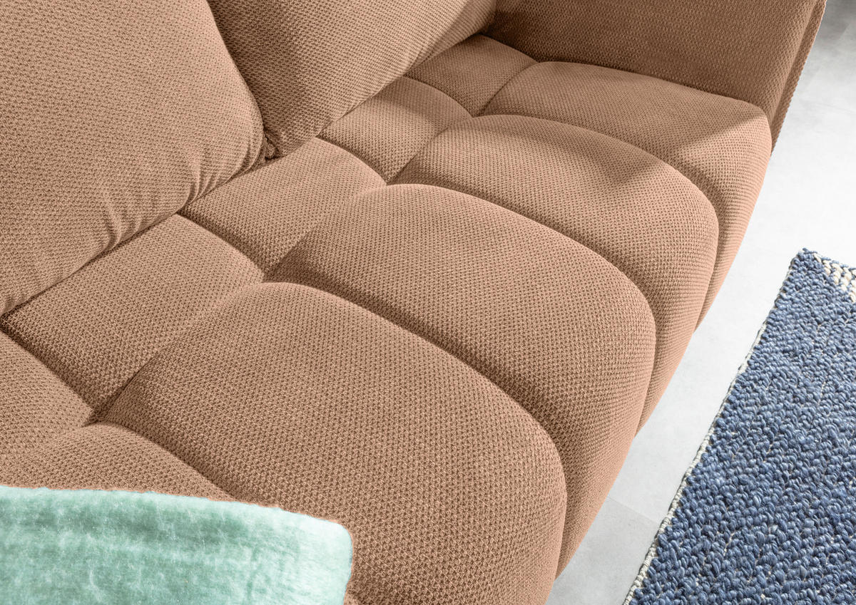 SCHLAFSOFA Plüsch Rosa  inkl. Zierkissen, Rückenkissen, Bettkasten, Schlaffunktion, Rücken echt, Liegefläche im Originalstoff  - Schwarz/Rosa, KONVENTIONELL, Kunststoff/Textil (200/73/105cm) - Carryhome
