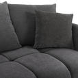 BIGSOFA Flachgewebe Anthrazit  - Anthrazit/Schwarz, KONVENTIONELL, Holz/Textil (290/78/115cm) - Carryhome