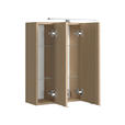 SPIEGELSCHRANK 60/64/20 cm  - Eichefarben/Silberfarben, KONVENTIONELL, Glas/Holzwerkstoff (60/64/20cm) - Xora