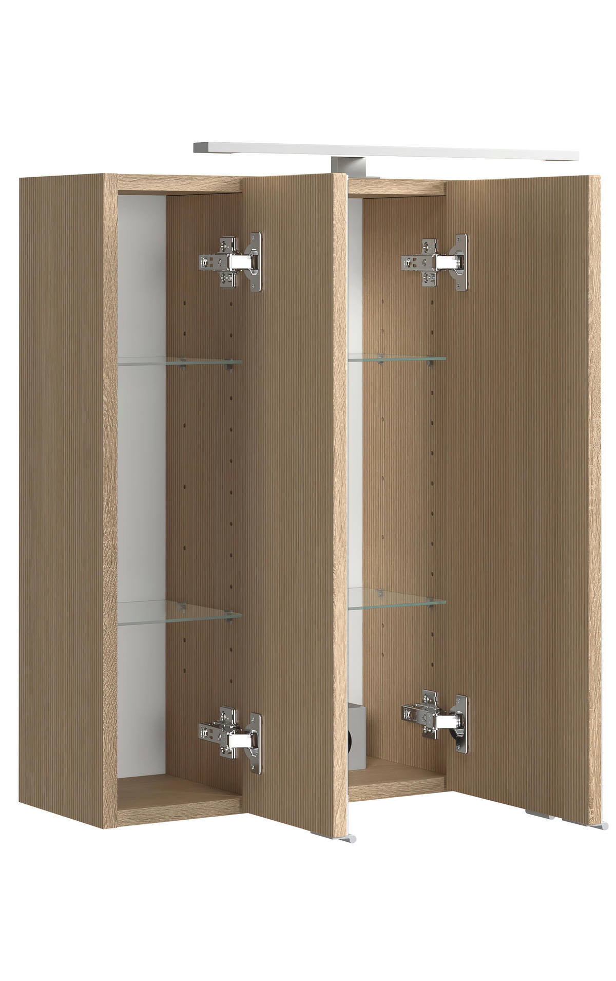 SPIEGELSCHRANK 60/64/20 cm  - Eichefarben/Silberfarben, KONVENTIONELL, Glas/Holzwerkstoff (60/64/20cm) - Xora