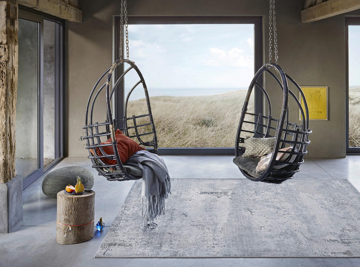 WEBTEPPICH 120/170 cm Radiate Grau  - Grau, Design, Textil (120/170cm) - WECON HOME