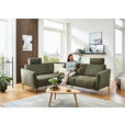 ECKSOFA Olivgrün Flachgewebe  - Eichefarben/Olivgrün, Design, Holz/Textil (189/236cm) - Valnatura
