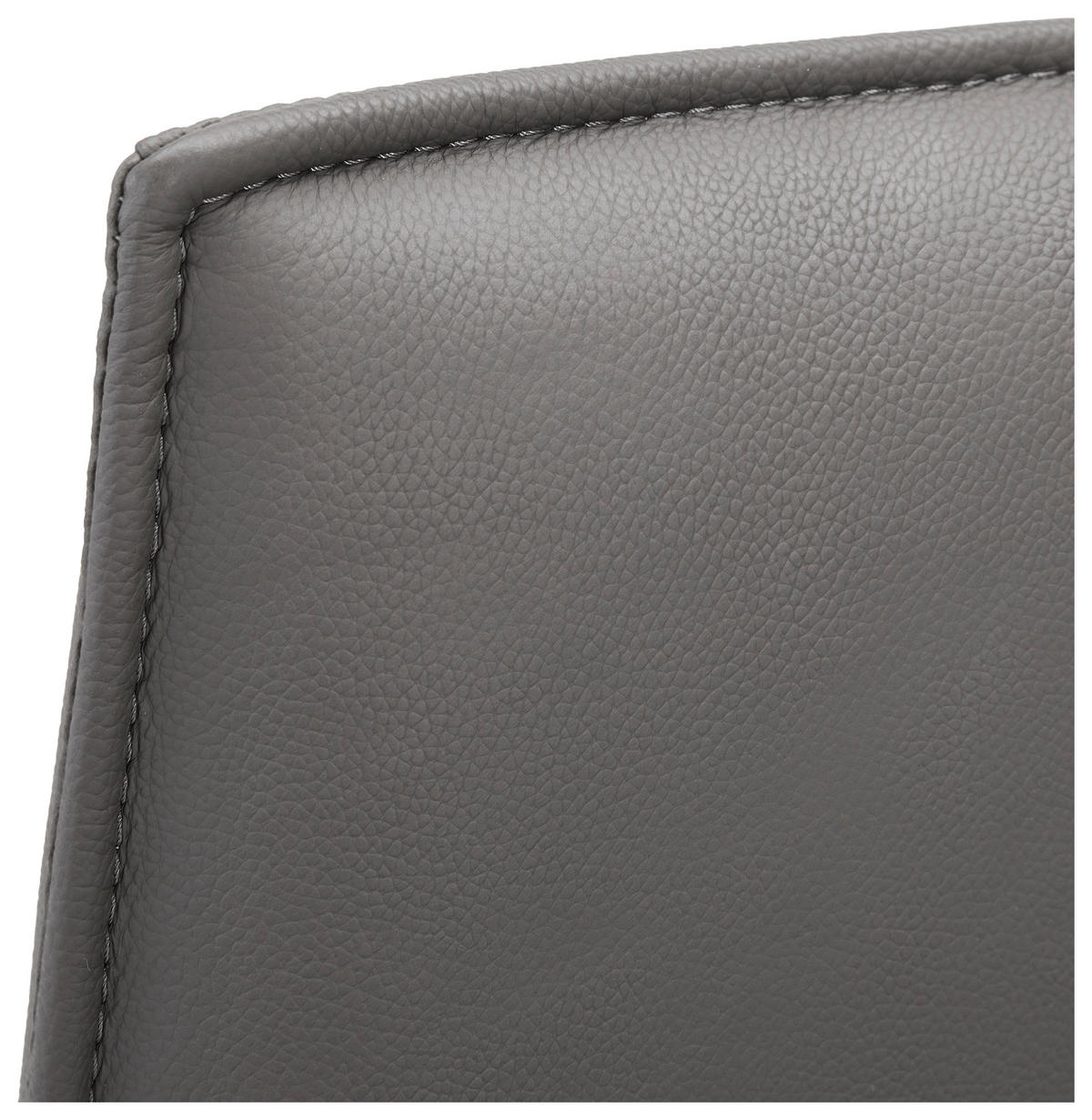 CHEFSESSEL Alufarben, Dunkelgrau  - Dunkelgrau/Silberfarben, KONVENTIONELL, Leder/Kunststoff (65/122/64cm) - Venda