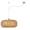 HÄNGELEUCHTE 63/378 cm  - Chromfarben/Braun, Design, Naturmaterialien/Kunststoff (63/378cm) - Good & Mojo