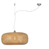 HÄNGELEUCHTE GOOD&MOJO 63/378 cm   - Chromfarben/Braun, Design, Naturmaterialien/Kunststoff (63/378cm) - Good & Mojo