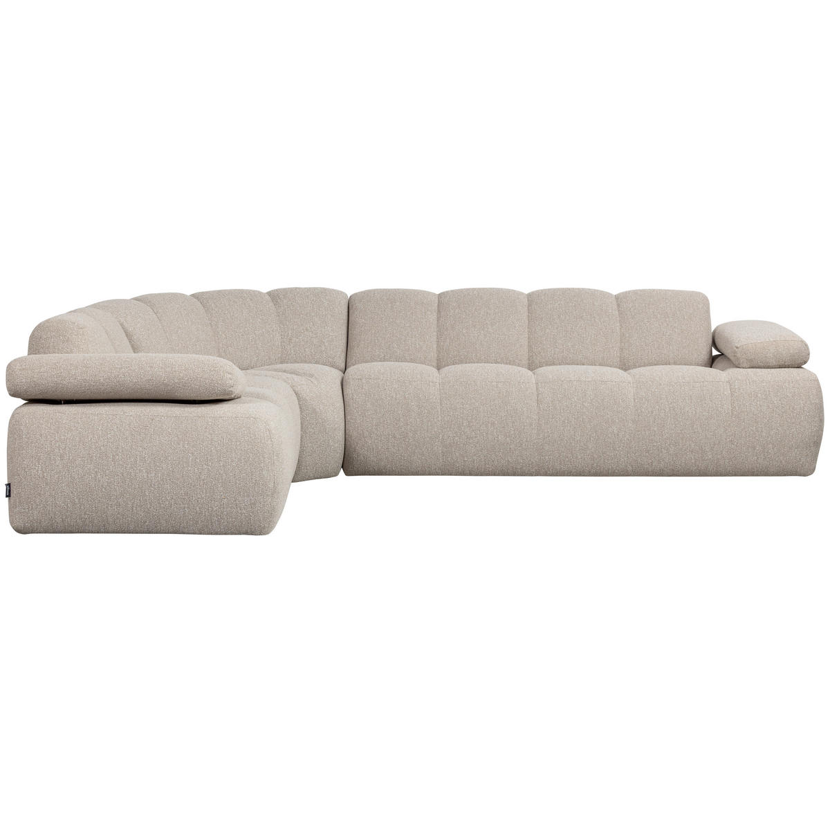 ECKSOFA Mojo Beige Bouclé Armteilverstellung  - Beige/Schwarz, MODERN, Kunststoff/Textil (230/310cm) - Livetastic