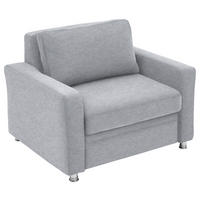 BÄDDFÅTÖLJ i flatväv ljusgrå  - ljusgrå, Klassisk, metall/textil (116/90/100cm) - Livetastic