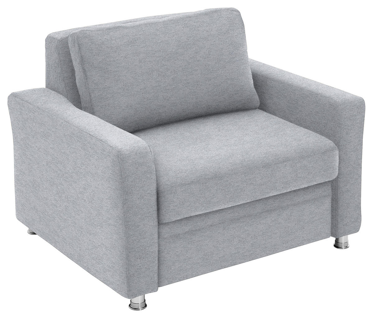 BÄDDFÅTÖLJ i flatväv ljusgrå  - ljusgrå, Klassisk, metall/textil (116/90/100cm) - Livetastic