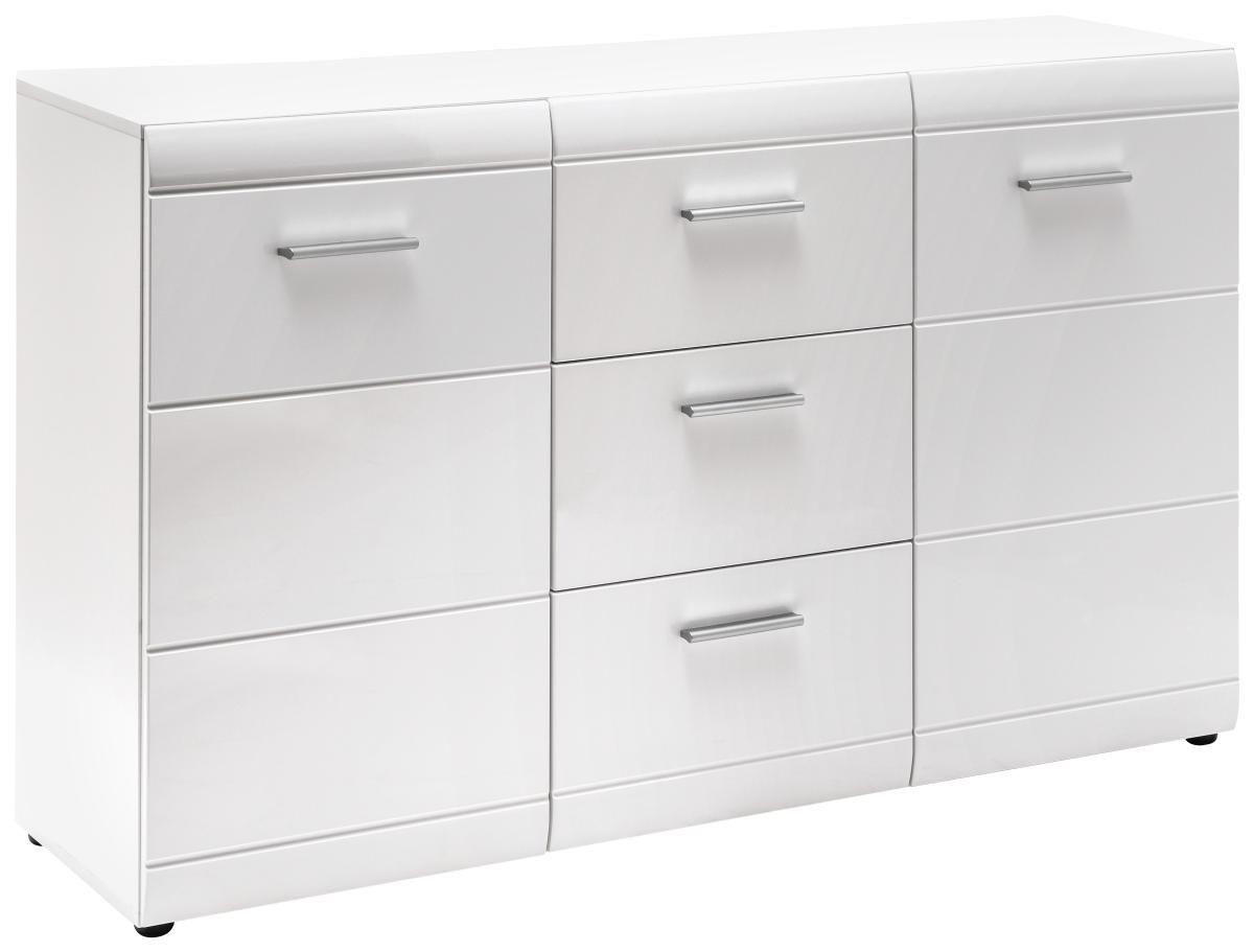 SIDEBOARD Adana  in 144/86/40 cm  - Silberfarben/Weiß, Design, Holzwerkstoff/Kunststoff (144/86/40cm) - Carryhome