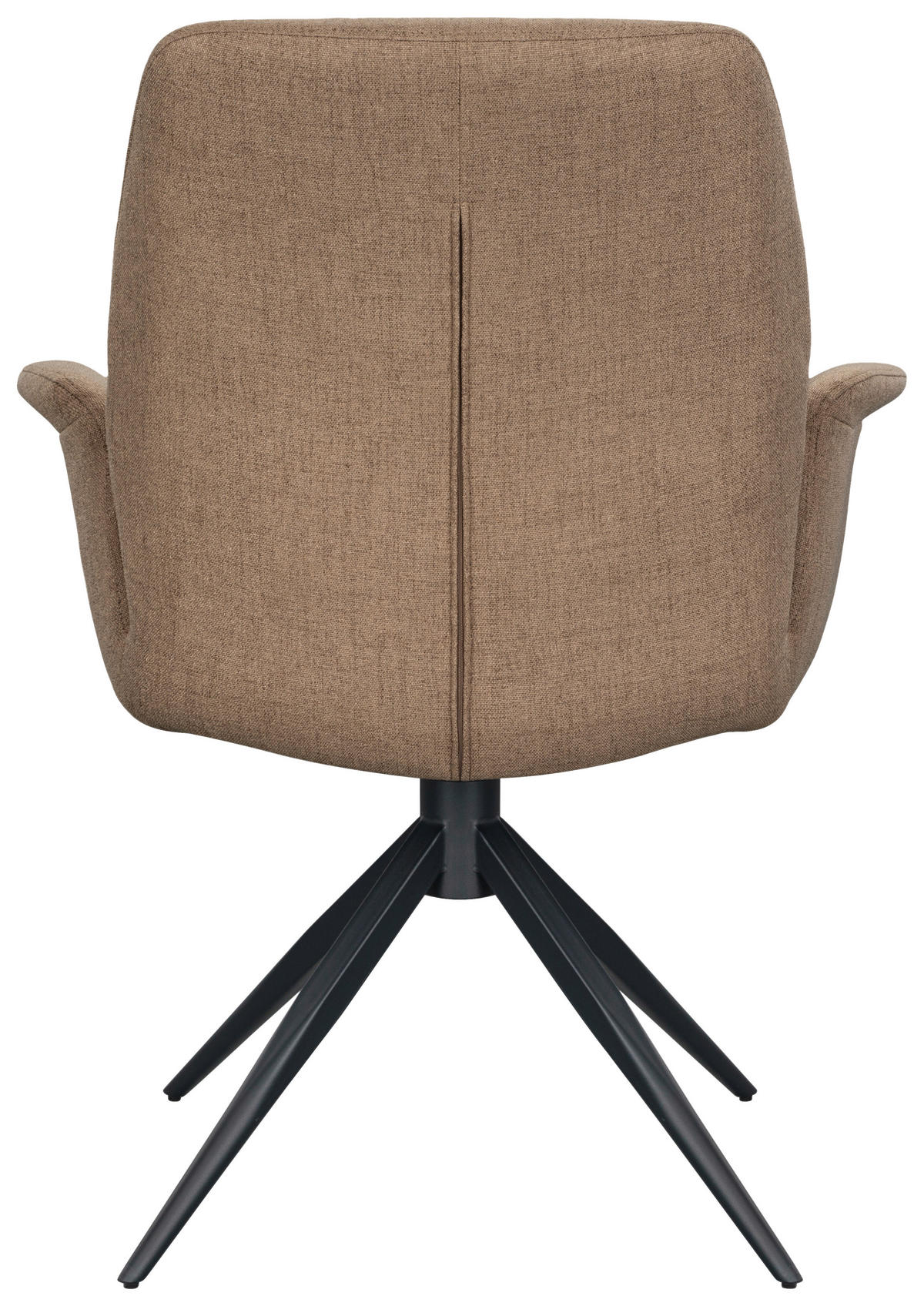 ARMLEHNSTUHL  Sitzfläche 360° drehbar, automatische Rückholfunktion Mikrofaser  Schwarz, Taupe  - Taupe/Schwarz, Design, Textil/Metall (66/89/64,5cm) - Novel