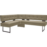 ECKBANK 158/200 cm Mikrofaser Grün   - Schwarz/Grün, Design, Textil/Metall (158/200cm) - Dieter Knoll