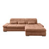 ECKSOFA Koralle Chenille  - Chromfarben/Koralle, Design, Textil/Metall (300/196cm) - Livetastic