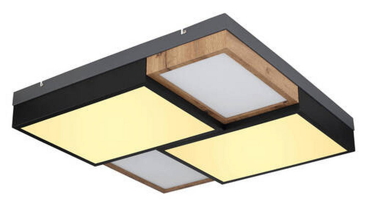 LED-DECKENLEUCHTE 50 W    60/60/9 cm  - Weiss/Opal, Natur, Holzwerkstoff/Kunststoff (60/60/9cm) - Globo