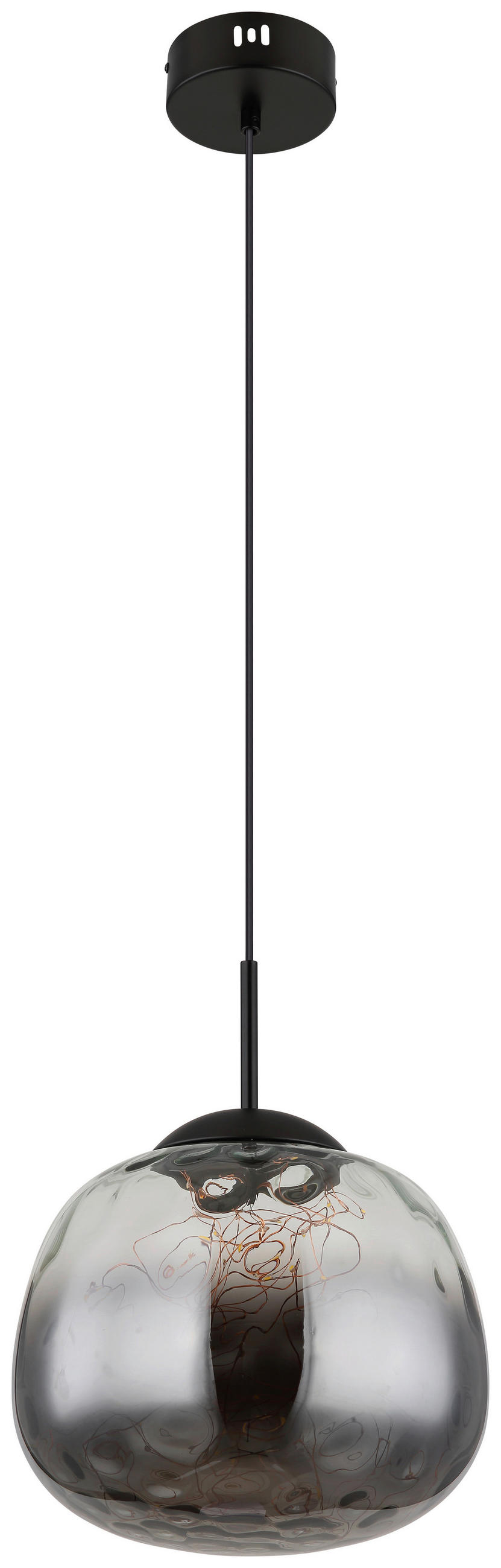 HÄNGELEUCHTE 30/120 cm  - Schwarz, Design, Glas/Metall (30/120cm) - Collet's Monde