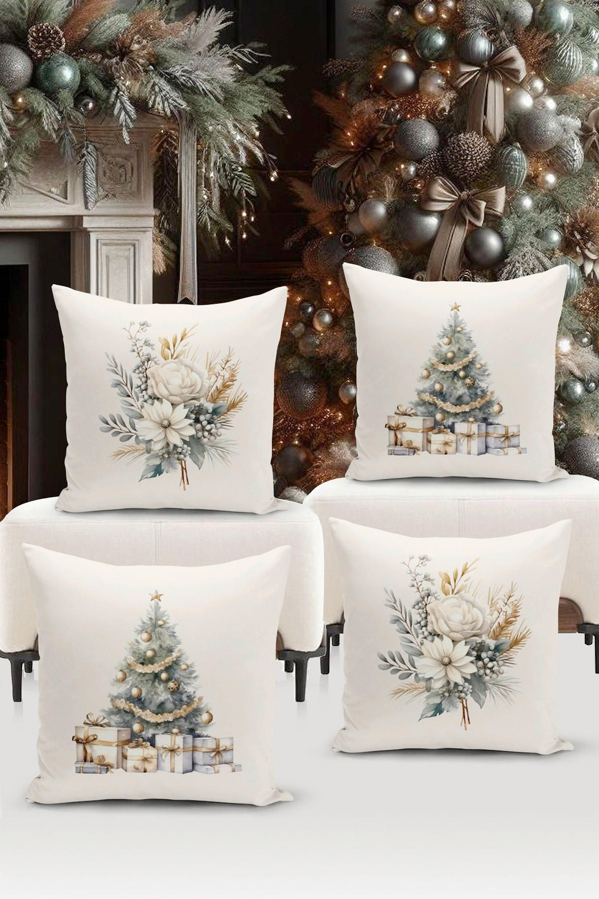 KISSENBEZUG-SET 43/43 cm  - Multicolor, Basics, Textil (43/43cm) - X-Mas