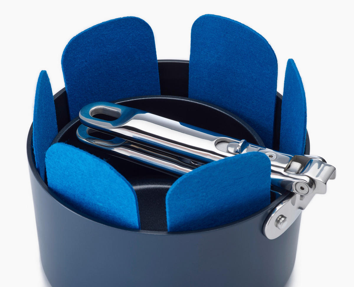 KOCHTOPFSET Space 6-teilig  - Blau, Basics, Glas/Kunststoff - Joseph Joseph