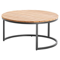 LOUNGETISCH 80/80/41 cm Holz  - Anthrazit/Teakfarben, Basics, Holz/Metall (80/80/41cm)