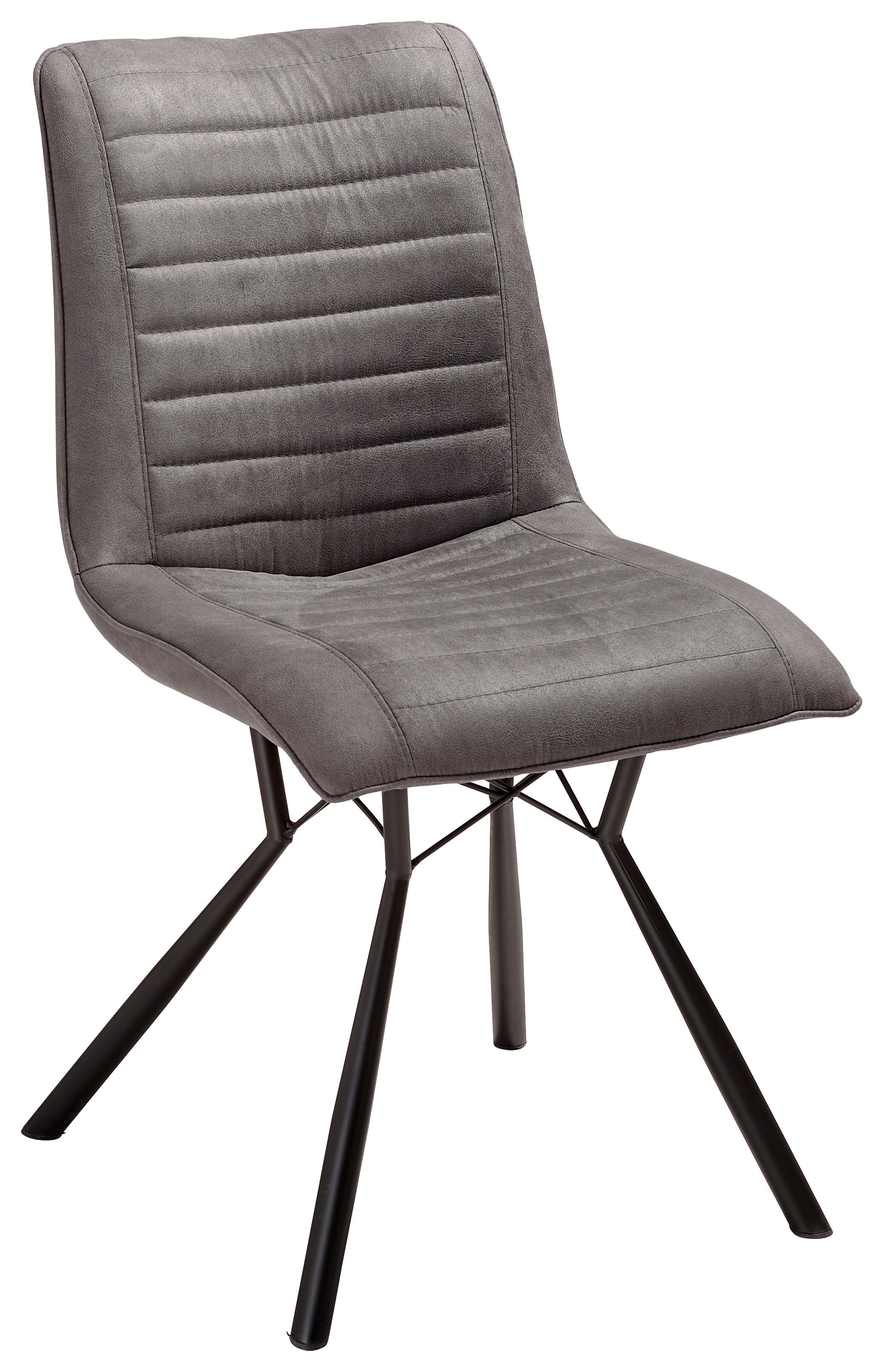 SCAUN in metal, textil antracit, negru  - antracit/negru, Design, metal/textil (48/87/62,5cm) - Xora