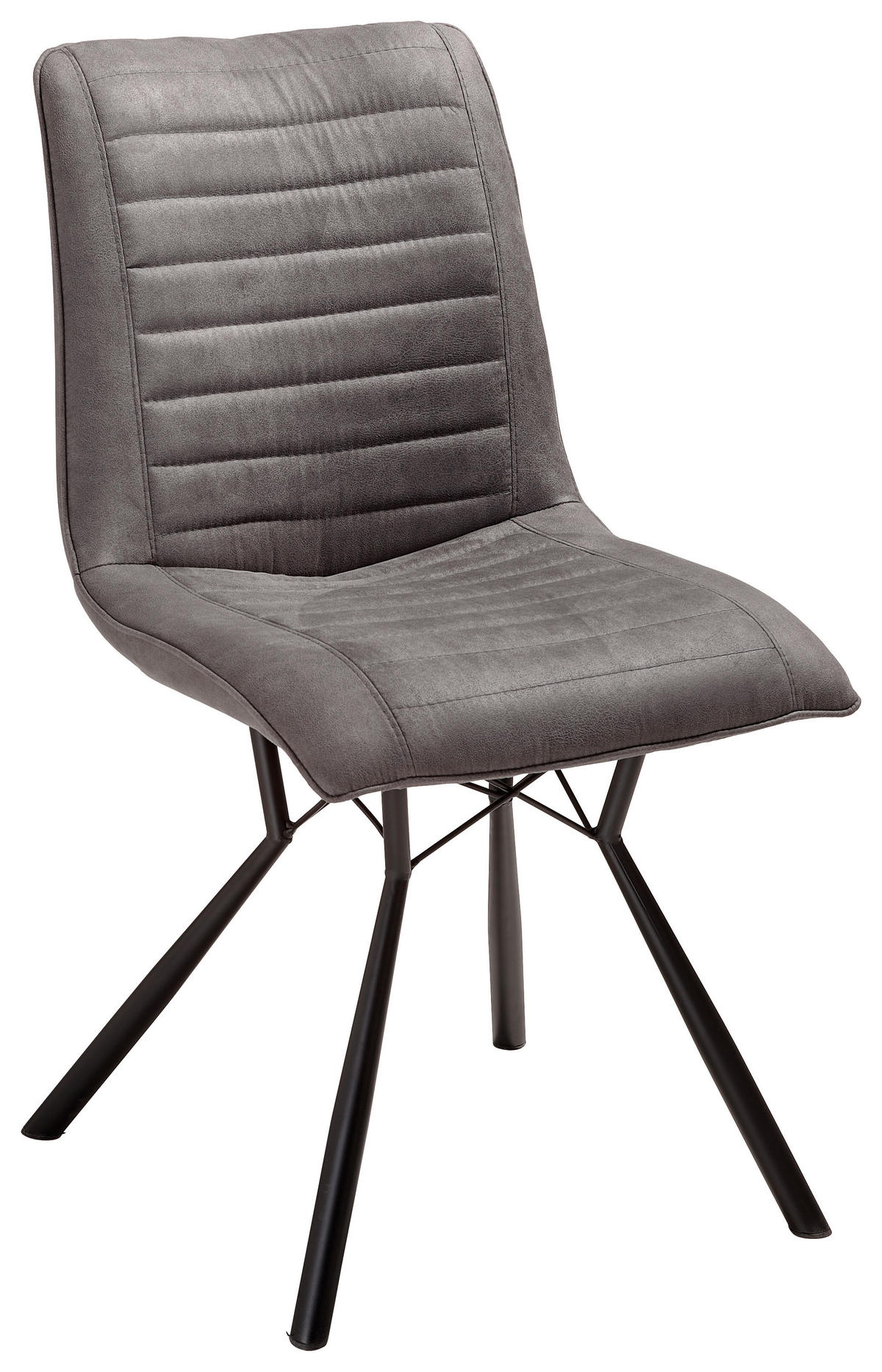 SCAUN in metal, textil antracit, negru  - antracit/negru, Design, metal/textil (48/87/62,5cm) - Xora
