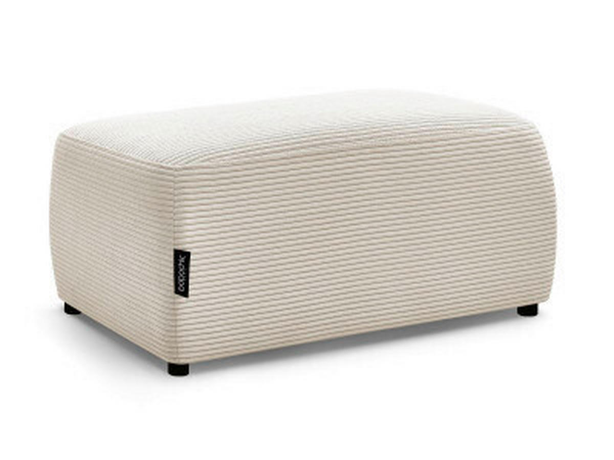 HOCKER ATILLA Cord Beige  - Beige/Schwarz, MODERN, Kunststoff/Textil (92/44/48cm)