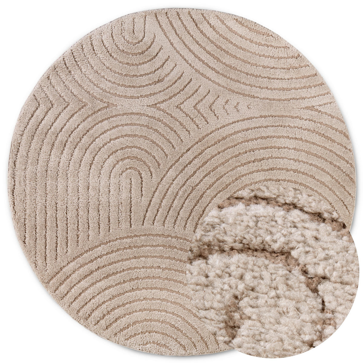 HOCHFLORTEPPICH 200 cm New York Taupe  - Taupe, Basics, Kunststoff/Textil (200cm) - Elle Decoration