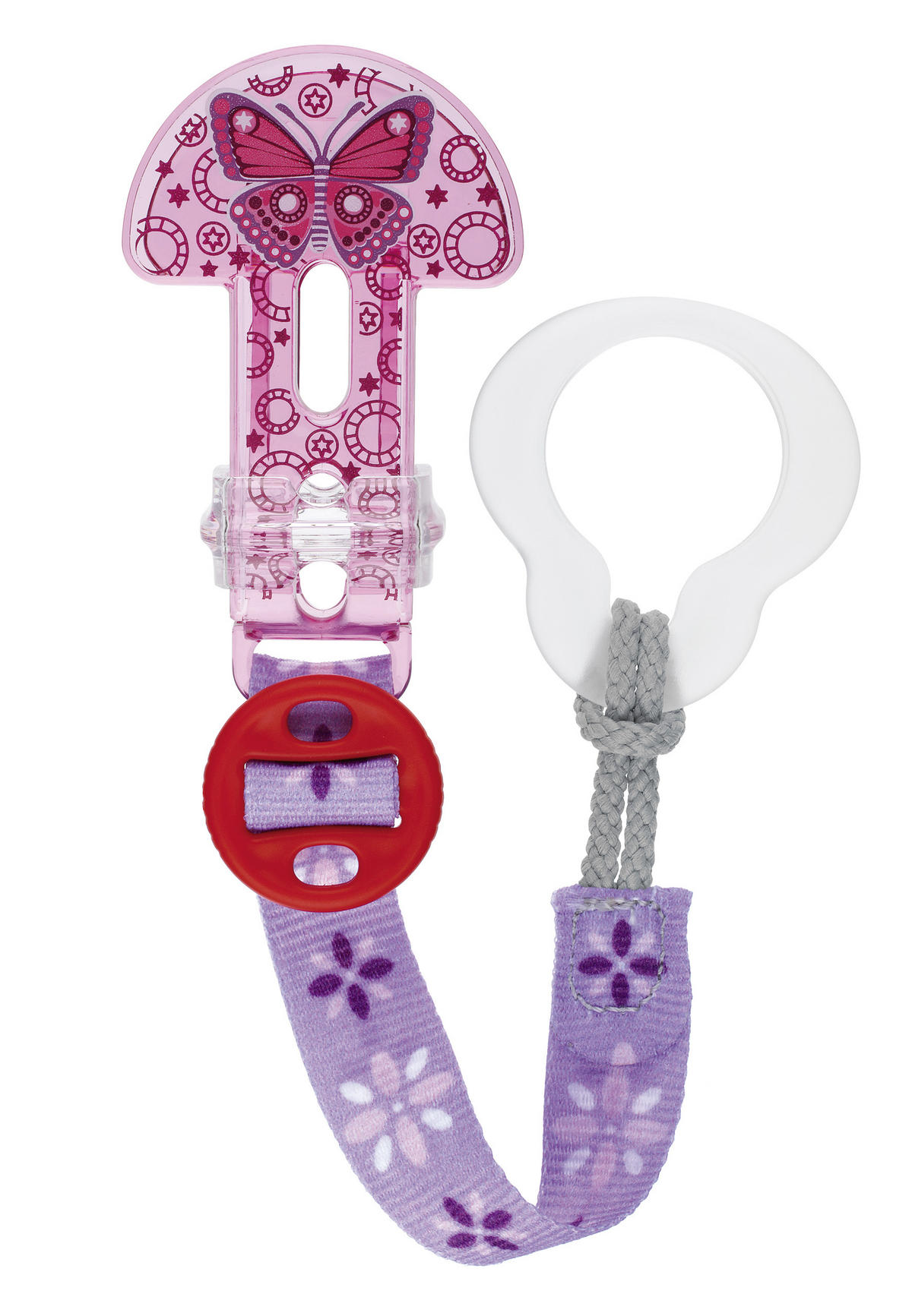 SCHNULLERCLIP  - Blau/Lila, Basics, Kunststoff (9,5/14,5/2,6cm) - MAM