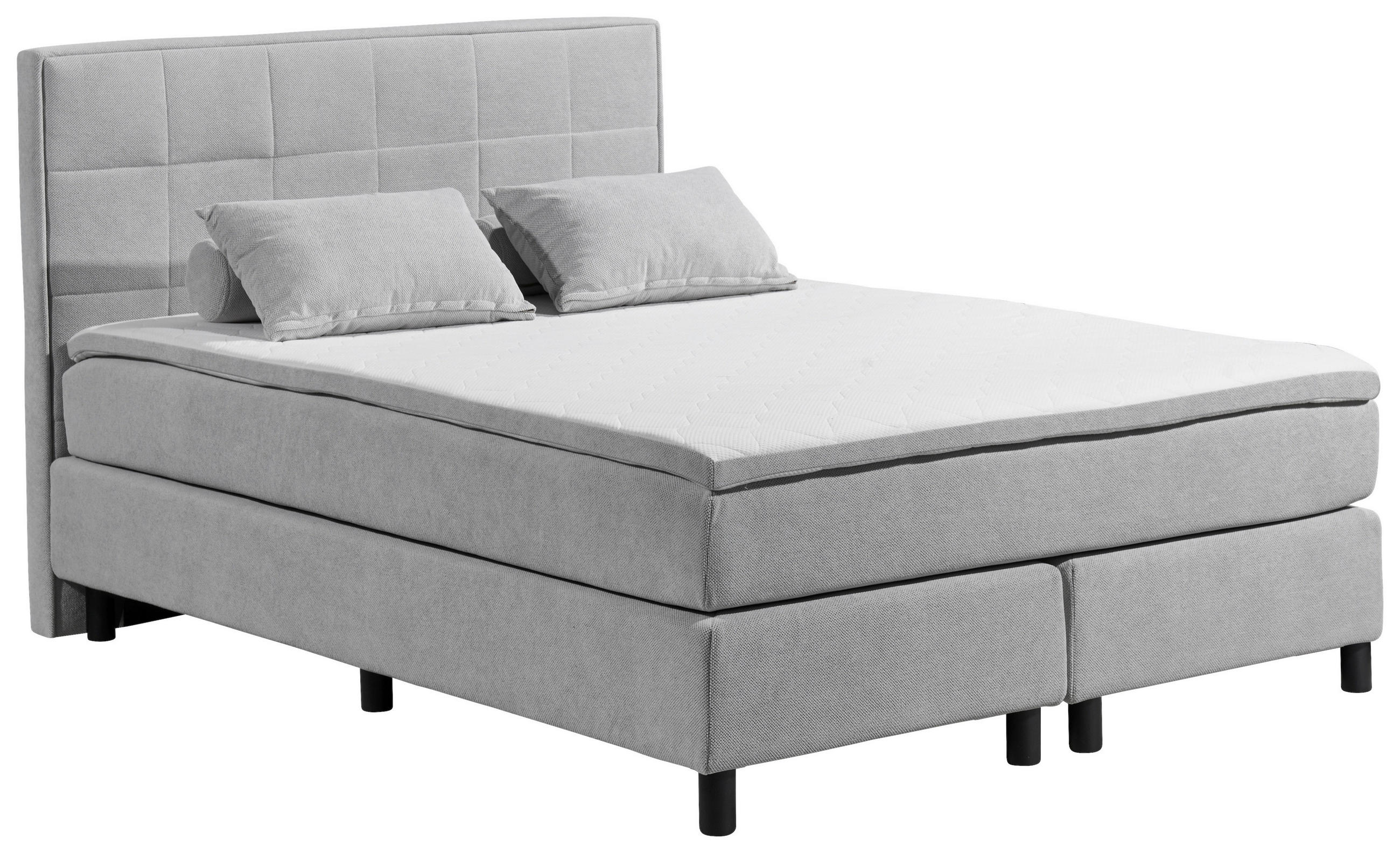 BOXBETT 140/200 cm  in Hellgrau  - Hellgrau, MODERN, Holzwerkstoff/Kunststoff (140/200cm) - MID.YOU