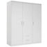 KLEIDERSCHRANK in Weiß - Silberfarben/Weiß, KONVENTIONELL, Holzwerkstoff/Metall (157/194/54cm) - Xora KLEIDERSCHRANK in Weiß - Silberfarben/Weiß, KONVENTIONELL, Holzwerkstoff/Metall (157/194/54cm) - Xora
