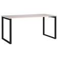 SCHREIBTISCH 160/80/75 cm, Schwarz, Kaschmir, in verschiedenen Holz-Dekoren erhältlich, justierbare Füße  - Kaschmir/Schwarz, MODERN, Holzwerkstoff/Metall (160/80/75cm) - Novel