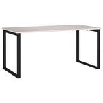 SCHREIBTISCH 160/80/75 cm, Schwarz, Kaschmir, in verschiedenen Holz-Dekoren erhältlich, justierbare Füße  - Kaschmir/Schwarz, MODERN, Holzwerkstoff/Metall (160/80/75cm) - Novel