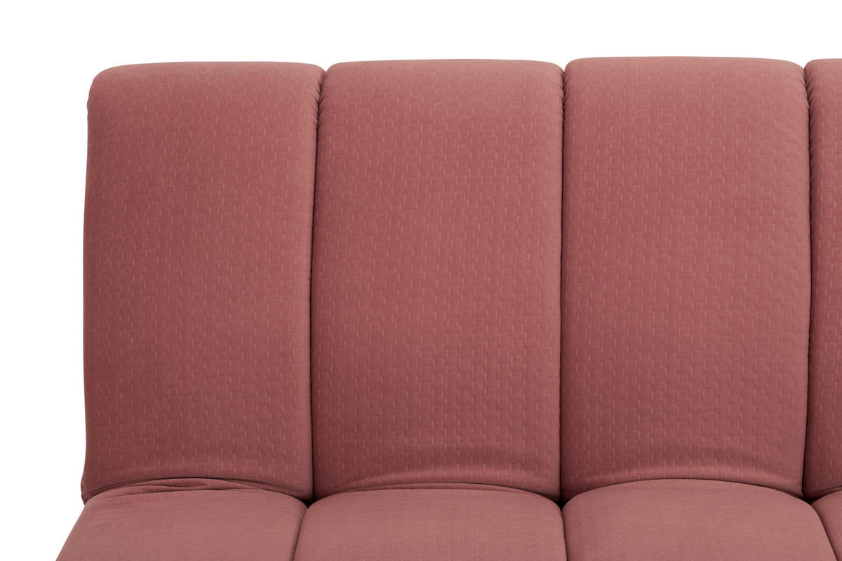 JUGEND- UND KINDERSOFA Flanell Altrosa  - Schwarz/Altrosa, MODERN, Holz/Textil (180/81/93cm) - P & B
